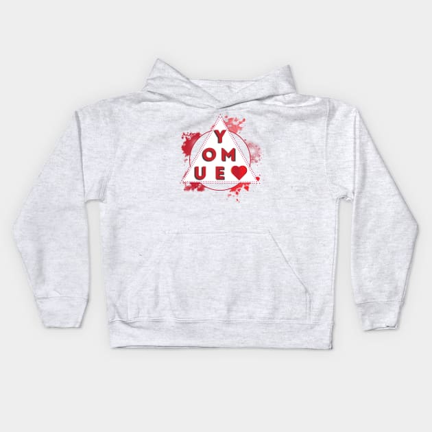 You And Me In Love Kids Hoodie by Persius Vagg